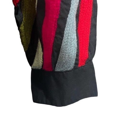 Anthropologie Chantik black long sleeve Chevron Embellished Dress size small - Picture 10 of 12